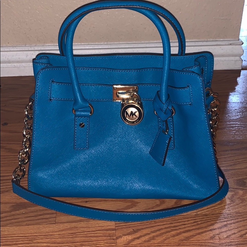 Michael Kors Turquoise Hamilton Bag